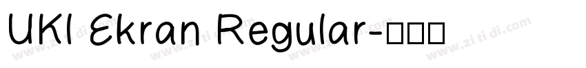 UKl Ekran Regular字体转换